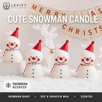 Vela Aromática de Cera de Soja con Forma de Muñeco de Nieve, para Decoración Navideña, Venta al Por Mayor 2026