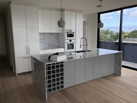 Armoire de cuisine en PVC, Design Simple, armoire de cuisine en bois, avec appartements