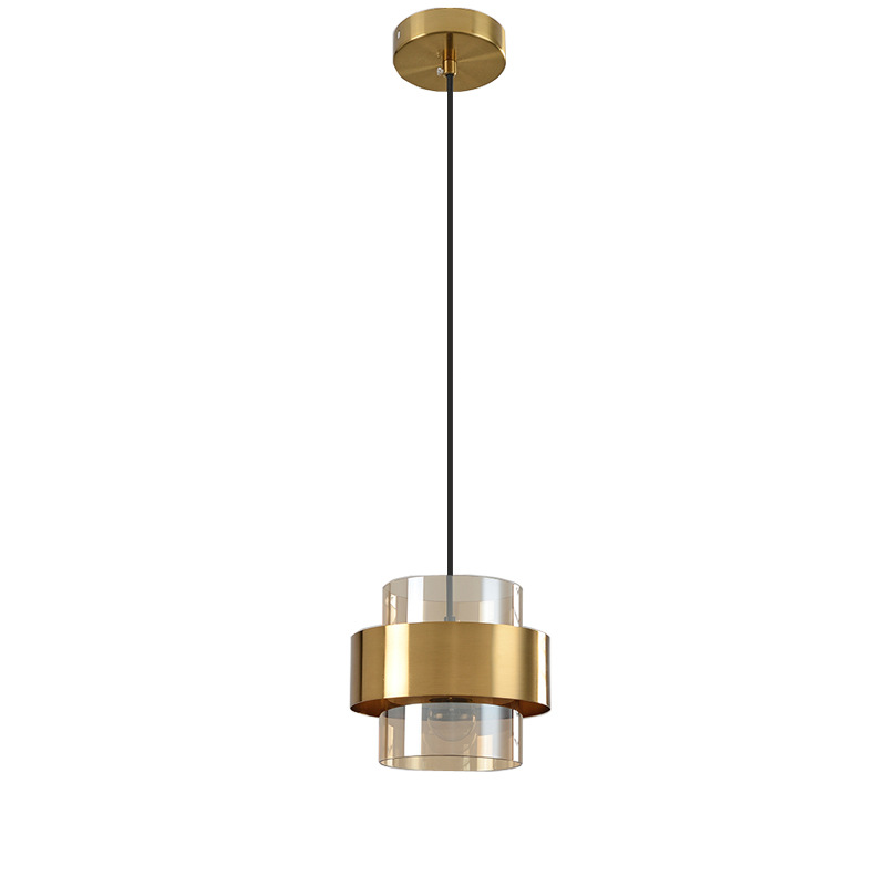 hanging lamp pendant nordic modern style e27 clear glass small brass