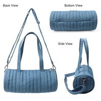 Sac fourre-tout bandoulière décontracté simple personnalisé en jean pour femme, populaire, portable, durable, écologique, pour usage quotidien, avec fermeture éclair, idéal pour les affaires (ODM)