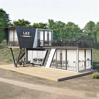 Maison conteneur portable au design créatif personnalisé, préfabriquée, pour cafés, cabines de thé au lait et bureaux internet