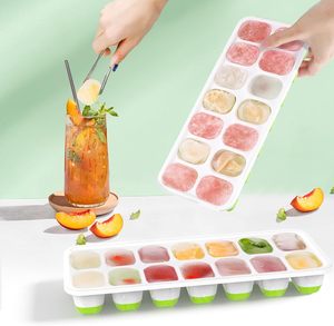 Durable Stackable <b>Maker</b> with Spill-Resistant & Removable Lids Silicone Ice Cube Trays - Product Image 2