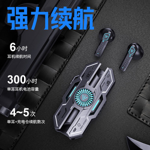 หูฟังบลูทูธสำหรับเล่นเกมสไตล์เมชาสุดเท่ ชาร์จแบบ Type C 5.3 ไร้สาย TWS ความหน่วงต่ำ สำหรับเกมมือถือ - Product Image 4
