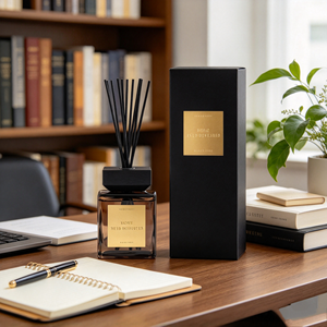 Diffuseur de parfum d'ambiance avec bâtonnets en rotin, flacon carré en verre, parfum d'aromathérapie pour chambre, salon, bureau, décoration - Product Image 4