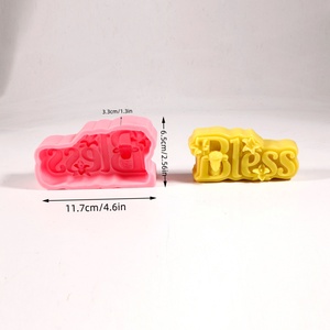 แม่พิมพ์เทียนซิลิโคนรูปหัวทังจูและลายโมโนแกรม สำหรับทำจานสบู่ ถาดใส่เครื่องประดับ เทียน และของจัดระเบียบในบ้าน - Product Image 4