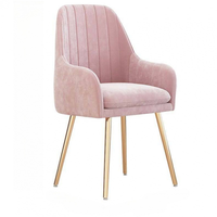 Offre Spéciale chaise de salle à manger du milieu du siècle jambe d'or Restaurant qualité velours chaise de salle à manger métal cadre en acier pas cher prix maison chambre