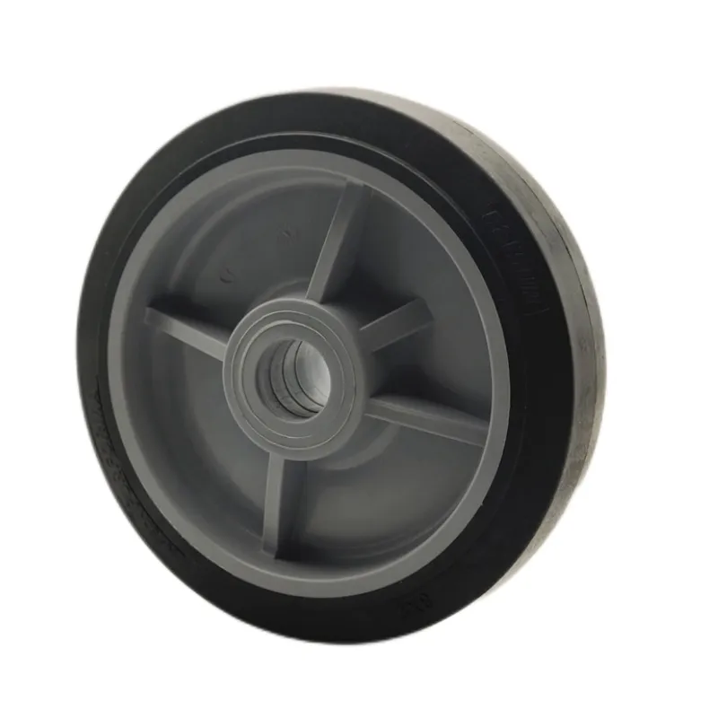 CARSUN Heavy Duty 8 inch Black TPR Quiet Wheels Thermoplastic rubber wheel