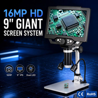 Microscopio Digital G1600 de 9 Pulgadas para Joyería, Gemología, Monedas, Relojes, PCB, Componentes SMT, Soldadura, Inspección Industrial