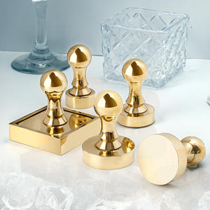 Logo personalizzato modello di ghiaccio timbro in ottone spesso sole inciso maniglia per caffetterie e bar - Product Image 5