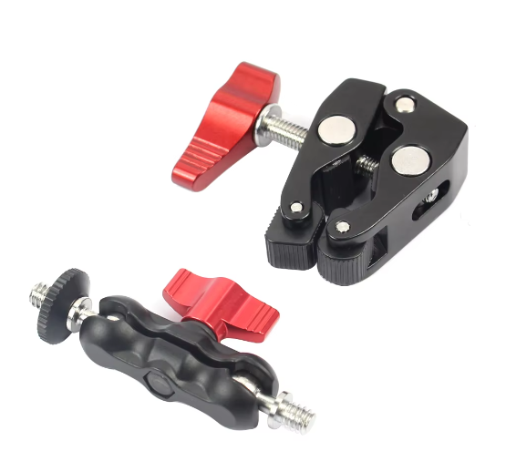 Q25608-G Claw Clamp+Magic Arm Black
