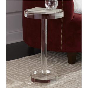 Italian Style Round <b>Coffee</b> <b>Table</b> Acrylic Transparent K9 Crystal Minimalist Living Room Side <b>Table</b> Decorative - Product Image 2