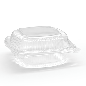 [240ct] 5x 5.5 PS <b>Plastic</b> Hinged Food <b>Containers</b> <b>Clear</b> - Product Image 1