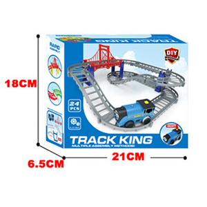 Jouet de train à vapeur classique avec piste de rails et voiture, 24 pièces - Product Image 2