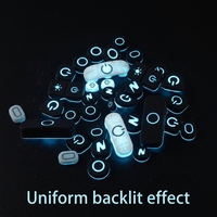 Interrupteur numérique carré à bouton unique en silicone étanche et rétro-éclairé Connecteur de touches Montage Clavier souple de taille personnalisée