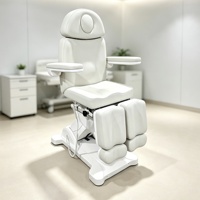 Fauteuil de podologie électrique à 3 moteurs, fauteuil de pédicure médical rotatif avec repose-jambes séparé, fauteuil de soin des pieds pour salon de beauté