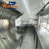 Webetter Remorque de restauration mobile pour café, thé, bar, cuisine mobile, boîte pliable à deux étages, camion de restauration entièrement équipé