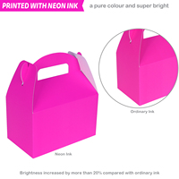 Grand sac cadeau avec poignée Boîte d'emballage alimentaire pour gâteau et biscuit Cadeau de fête prénatale Cadeau de fête d'anniversaire pour invités Boîtes à bonbons pour cadeaux