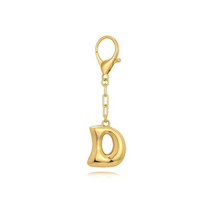 Porte-clés polyvalent en alliage de zinc avec lettres bulles, 26 breloques alphabet, élégant pendentif de sac, en stock, livraison rapide - Product Image 2