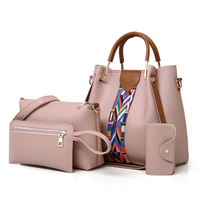 Sacs à main de créateur à la mode pour femmes Prix bon marché Sac à main pour femmes Ensembles de sacs à main PU 4 Pcs en 1 Ensemble