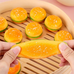 Hamburger <b>Squishy</b> Food Funny Cute Novelty Stress Relief Simulation Burger Squeeze Stress Toy Release Fidget Punching Ball - Product Image 4