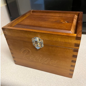 Boîte à recettes en bois d'acacia avec logo personnalisé 4x6 avec rainure pour support de téléphone, boîte de rangement de <span class=keywords><strong>cuisine</strong></span> en bois vintage avec séparateurs de cartes - Product Image 2