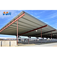 Structure en acier préfabriquée à construction rapide, abris préfabriqués à faible coût pour vaches / chevaux / chèvres / moutons