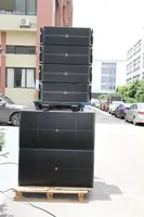 Altavoces de Pared Profesionales Line, Pasivos, de Rango Completo, para el Hogar, Paquete de Tarjetas de Baile, 2.0 Canales, Madera, Monitor LCD, PA