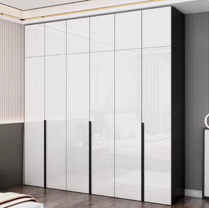 Armoire pliante moderne en chêne avec portes coulissantes pour rangement <span class=keywords><strong>de</strong></span> chambre à coucher, idéale pour petits espaces, penderie ajustable - Product Image 4