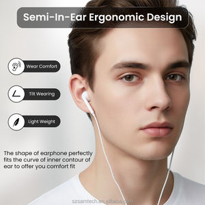 Auriculares con cable 2 en 1 con conector de 3,5mm y conector USB C Auriculares con cable Control remoto incorporado para controlar el volumen de las llamadas telefónicas de música - Product Image 5