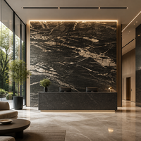 Dalle de porcelaine de luxe effet bois ancien, couleur Ombre de Lune, 1600x3200x6mm, pour mur d'accentuation