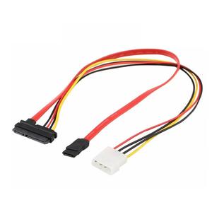 Alimentation pour ordinateur de bureau, adaptateur <span class=keywords><strong>IDE</strong></span> + SATA à 4 broches, câble d'alimentation/données tout-en-un en cuivre pour disque dur 7+15P - Product Image 4