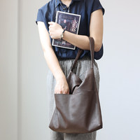 Bolso Tote de Piel de Oveja, Estilo Japonés, de Invierno, con Cierre Magnético, Ecológico, de Piel Suave para Mujer