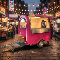 Nouveau camion de restauration rapide Chariot alimentaire mobile Remorquable Restaurants Boulangeries Snack Food Trailer