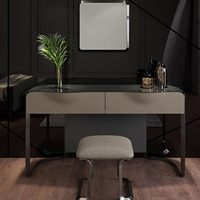 Commode de luxe italien à la mode, ensemble avec miroir, commode pour chambre à coucher