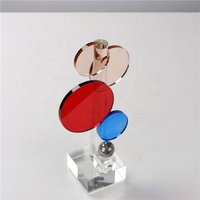 Accessoires de table modernes, cercle coloré, autres décorations de luxe en cristal pour la maison