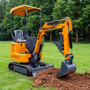 Mini-excavatrice HIGHTOP Factory Pilot <span class=keywords><strong>Joystic</strong></span> 1 tonne, pelle hydraulique HT10A, micro-pelle avec bras pivotant et godet offert - Product Image 3