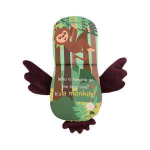 หนังสือผ้ารูปนกฮูกแบบอินเทอร์แอคทีฟสำหรับเด็กทารกเพื่อการเรียนรู้ นกฮูก ยีราฟ และลิง - Product Image 5