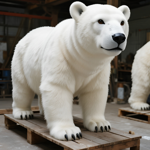 Oso Polar Animatrónico de Resina Personalizado para Interiores, Modelo Realista de Animal Ártico para Centros Comerciales, Parques Temáticos de Hielo, Casas de Juegos, Jardines y Zoológicos - Product Image 2