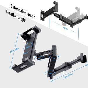 Supporto per Tablet e Auto Ricaricabile con Rotazione a 360° e Distanza Regolabile, Montaggio su Poggiatesta per Bambini - Product Image 3