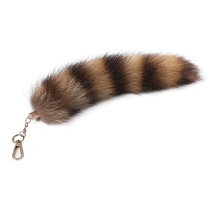 Nhà Máy Fluffy Bất Raccoon <span class=keywords><strong>Fox</strong></span> Lông Đuôi <span class=keywords><strong>Keychain</strong></span> Lông Thú Tự Nhiên Đuôi Clip Trên Mặt Dây Chuyền Cho Trang Phục Túi Xách Phụ Kiện Móc Tua - Product Image 2