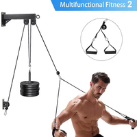 Wellshow Sport Système de poulie Gym Triceps Rope Pull Down Training Cable Machine Lat Pulldown Attachments pour la maison et les gymnases