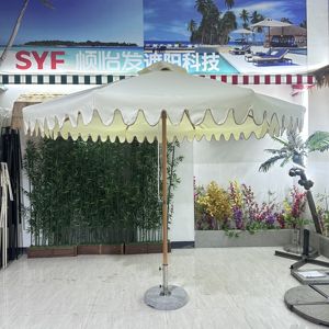 Parasol de plage à mât central en promotion, motif floral pour mariage, décoration personnalisée, impression géante, fixation murale extérieure - Product Image 6
