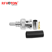 Connecteur RF BNC mâle 50 Ohms en laiton à sertir pour câble coaxial RG58, entièrement en laiton pour communication sans fil