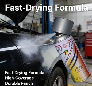 <span class=keywords><strong>Peinture</strong></span> automobile en aérosol ROCKIYA, <span class=keywords><strong>peinture</strong></span> pour <span class=keywords><strong>carrosserie</strong></span> à séchage rapide pour la réparation des rayures et les retouches, finition haute brillance, correspondance exacte des couleurs - Product Image 3