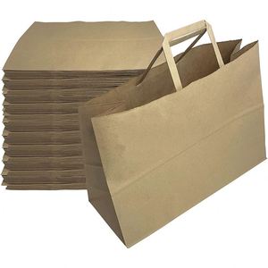 Paper Shopping <b>Bags</b> <b>Large</b> with Handles Heavy Duty Kraft <b>Bags</b> With Wide Base Retail Shopping Restaurant Luxury Wedding Paper <b>Bag</b> - Product Image 1