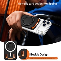 Support magnétique rotatif à 360° pour porte-cartes, accessoires multifonctions pour téléphone portable, idéal pour une utilisation au lit