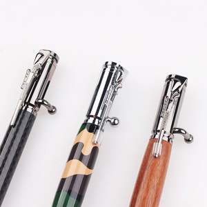 Nouveau design créatif : Stylo pistolet à action à ressort en forme de balle avec clip en métal motif fusil et logo personnalisé, idéal pour cadeau d'affaires - Product Image 2