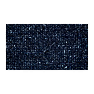 Tela Tweed de Primera Calidad Hecha en Corea, Color Azul Marino con Detalles Metálicos Plateados, Tejido de Lujo y Textil Tejido Personalizado OEM y ODM - Product Image 2