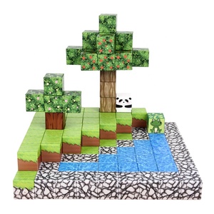 Ensemble <span class=keywords><strong>de</strong></span> jouets <span class=keywords><strong>de</strong></span> <span class=keywords><strong>construction</strong></span> en plastique magnétique 3D Mine World Puzzle, bâtonnets et boules pour enfants, éducatif STEM, 102 pièces, certifié EN71, EHUNT - Product Image 5