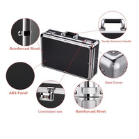 Étui rigide en aluminium personnalisé grande capacité pour épingles et badges, avec pochettes de classement, pour collection et présentation